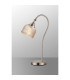 DeRuyter Table Lamp 1 Light E27 Satin Nickel/Amber Glass-3