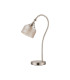 DeRuyter Table Lamp 1 Light E27 Satin Nickel/Amber Glass-4
