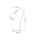 DeRuyter Table Lamp 1 Light E27 Satin Nickel/Clear Glass-2