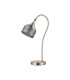DeRuyter Table Lamp 1 Light E27 Satin Nickel/Smoke Glass-4
