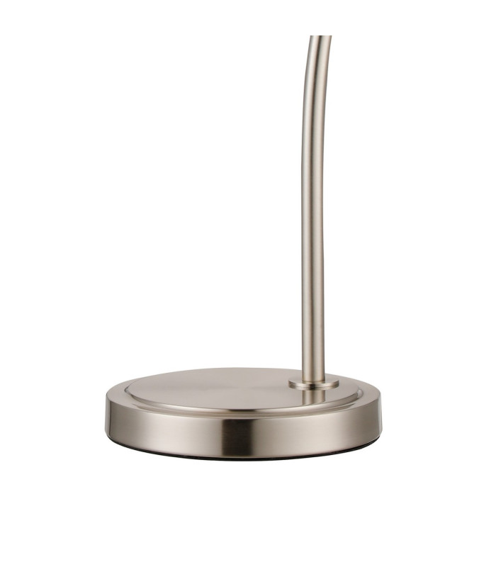 DeRuyter Table Lamp 1 Light E27 Satin Nickel/Smoke Glass-5