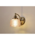 DeRuyter Switched Wall Light 1 Light E27 Antique Brass/Amber Glass-3
