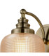 DeRuyter Switched Wall Light 1 Light E27 Antique Brass/Amber Glass-5