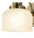 DeRuyter Switched Wall Light 1 Light E27 Antique Brass/Frosted Glass-5