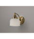 DeRuyter Switched Wall Light 1 Light E27 Antique Brass/Frosted Glass-7
