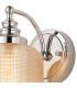 DeRuyter Switched Wall Light 1 Light E27 Polished Nickel/Amber Glass-5