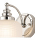 DeRuyter Switched Wall Light 1 Light E27 Polished Nickel/Frosted Glass-6