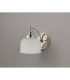 DeRuyter Switched Wall Light 1 Light E27 Polished Nickel/Frosted Glass-7