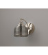 DeRuyter Switched Wall Light 1 Light E27 Polished Nickel/Smoke Glass-7