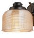 DeRuyter Switched Wall Light 1 Light E27 Satin Black/Amber Glass-4