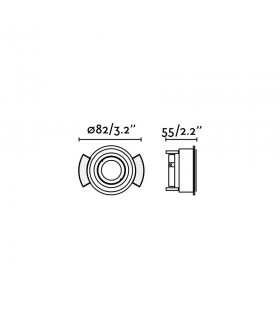 White Tiltable round recessed Downlight Trimless, GU10 - 2