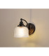 DeRuyter Switched Wall Light 1 Light E27 Satin Black/Clear Glass-3