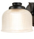 DeRuyter Switched Wall Light 1 Light E27 Satin Black/Clear Glass-5