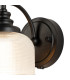 DeRuyter Switched Wall Light 1 Light E27 Satin Black/Clear Glass-6