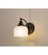 DeRuyter Switched Wall Light 1 Light E27 Satin Black/Frosted Glass-3