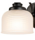 DeRuyter Switched Wall Light 1 Light E27 Satin Black/Frosted Glass-5