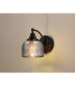 DeRuyter Switched Wall Light 1 Light E27 Satin Black/Smoke Glass-3