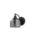 DeRuyter Switched Wall Light 1 Light E27 Satin Black/Smoke Glass-4