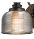 DeRuyter Switched Wall Light 1 Light E27 Satin Black/Smoke Glass-5