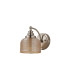 DeRuyter Switched Wall Light 1 Light E27 Satin Nickel/Amber Glass-4