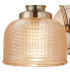 DeRuyter Switched Wall Light 1 Light E27 Satin Nickel/Amber Glass-5
