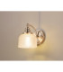 DeRuyter Switched Wall Light 1 Light E27 Satin Nickel/Clear Glass-3