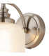 DeRuyter Switched Wall Light 1 Light E27 Satin Nickel/Clear Glass-6