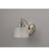 DeRuyter Switched Wall Light 1 Light E27 Satin Nickel/Clear Glass-7