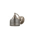 DeRuyter Switched Wall Light 1 Light E27 Satin Nickel/Smoke Glass-4