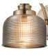 DeRuyter Switched Wall Light 1 Light E27 Satin Nickel/Smoke Glass-5