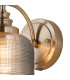 DeRuyter Switched Wall Light 1 Light E27 Satin Nickel/Smoke Glass-6