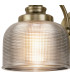 DeRuyter Switched Double Wall Light 2 Light E27 Antique Brass/Smoke Glass-5