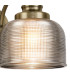 DeRuyter Switched Double Wall Light 2 Light E27 Antique Brass/Smoke Glass-7