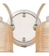 DeRuyter Switched Double Wall Light 2 Light E27 Polished Nickel/Amber Glass-6