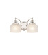 DeRuyter Switched Double Wall Light 2 Light E27 Polished Nickel/Frosted Glass-1