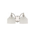 DeRuyter Switched Double Wall Light 2 Light E27 Polished Nickel/Frosted Glass-4