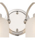 DeRuyter Switched Double Wall Light 2 Light E27 Polished Nickel/Frosted Glass-6