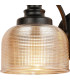 DeRuyter Switched Double Wall Light 2 Light E27 Satin Black/Amber Glass-5