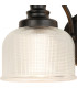 DeRuyter Switched Double Wall Light 2 Light E27 Satin Black/Clear Glass-5