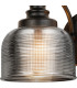 DeRuyter Switched Double Wall Light 2 Light E27 Satin Black/Smoke Glass-5