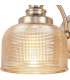 DeRuyter Switched Double Wall Light 2 Light E27 Satin Nickel/Amber Glass-5