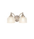 DeRuyter Switched Double Wall Light 2 Light E27 Satin Nickel/Clear Glass-1