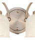 DeRuyter Switched Double Wall Light 2 Light E27 Satin Nickel/Clear Glass-6