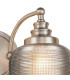DeRuyter Switched Double Wall Light 2 Light E27 Satin Nickel/Smoke Glass-7