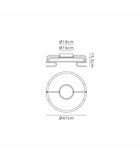Bath 47cm Ceiling 3 Step Dimming 46W LED 3000K 3700lm Brushed Gold -2