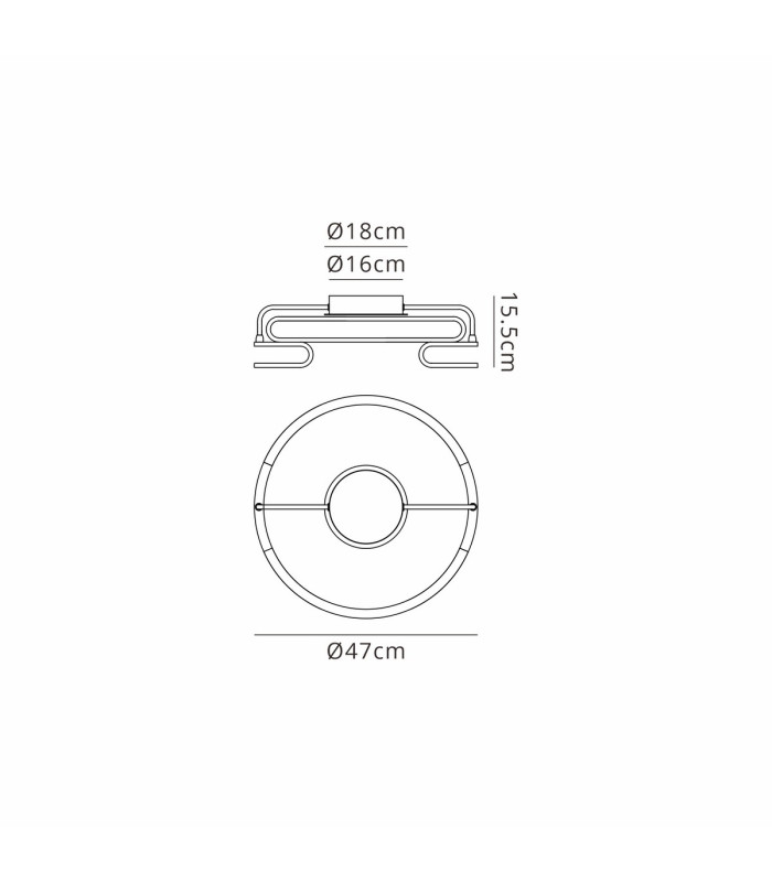 Bath 47cm Ceiling 3 Step Dimming 46W LED 3000K 3700lm Brushed Gold -2
