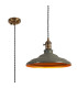Moravia 35cm 1 Light Braided Pendant Round Tiered Metal Shade Antique Brass/Black/Polished Grey/Gold-1