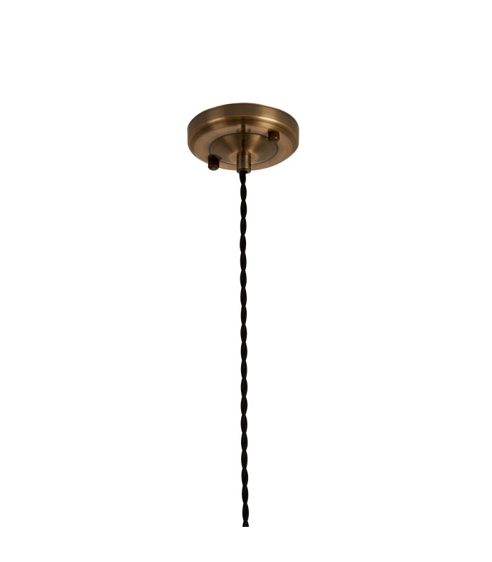 Moravia 35cm 1 Light Braided Pendant Round Tiered Metal Shade Antique Brass/Black/Matt Black/Gold-6