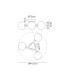 Tivoli 44.5cm Semi Flush Ceiling Round 3 Light G9 IP44 Satin Black/Smoke Smooth Round Glass-2