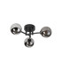 Tivoli 44.5cm Semi Flush Ceiling Round 3 Light G9 IP44 Satin Black/Smoke Smooth Round Glass-3